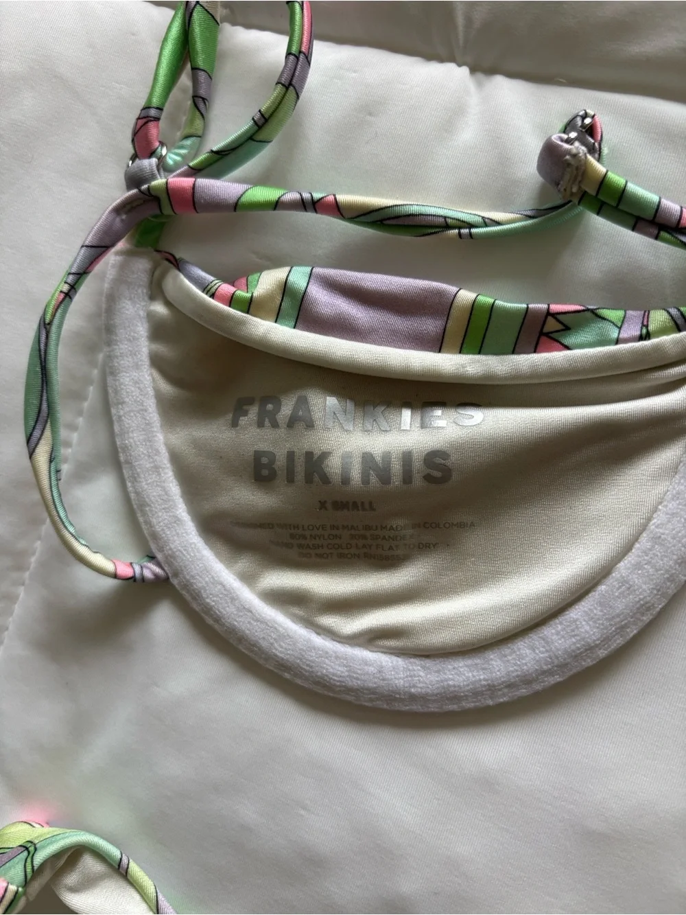 Frankie's Bikinis Pastel Purple & Green Patterned Two-Piece Bikini